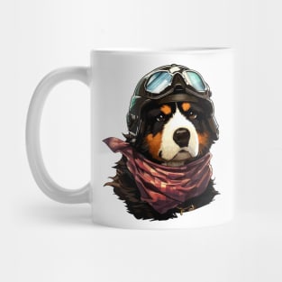 Cute Bernese Mountain Dog Adventurer Portrait Mug